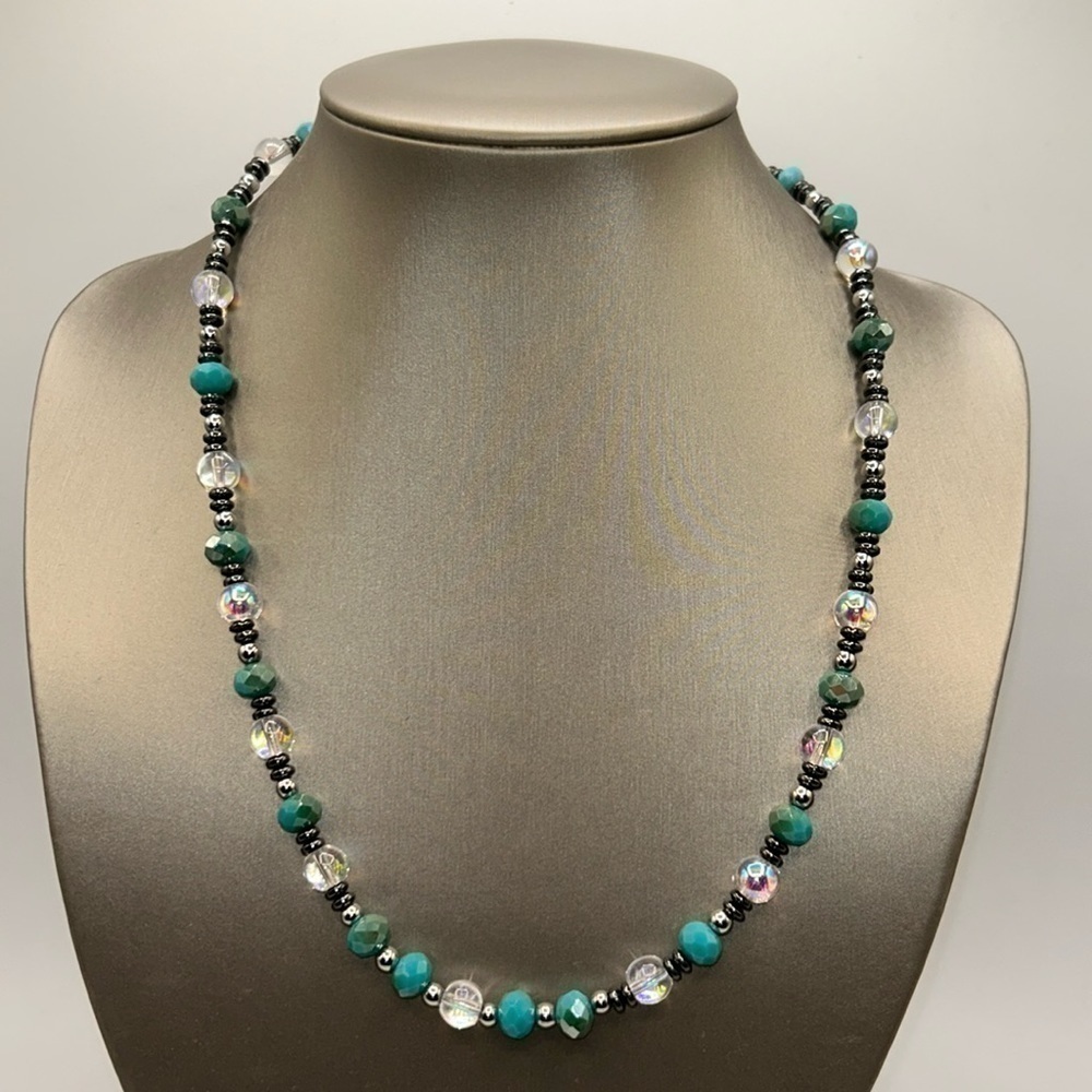 HANDMADE JEWELRY - 21" Winter Holiday Sparkle Necklace #2